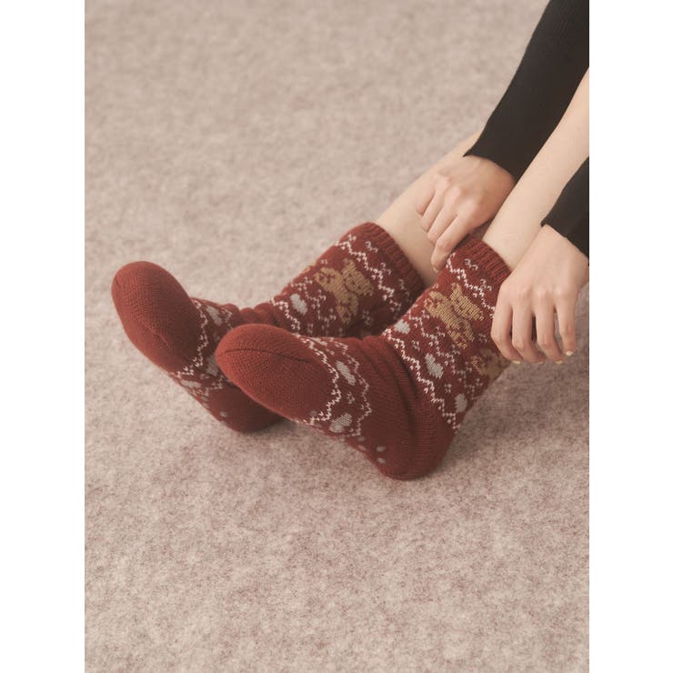 もこもこbear knit socks | merry jenny | 詳細画像2 