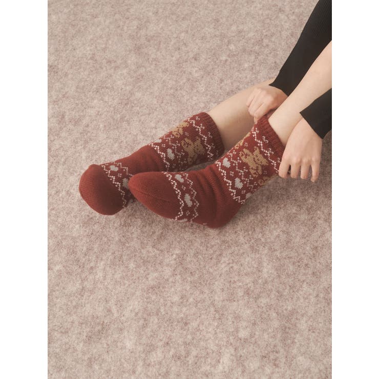 もこもこbear knit socks | merry jenny | 詳細画像8 
