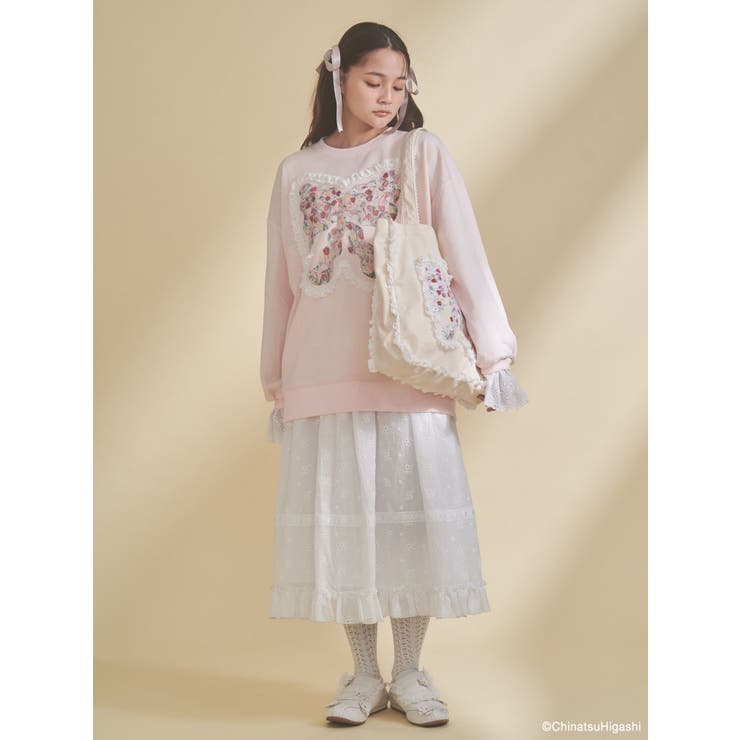Dream Garden-tulip ribbon lace tote | merry jenny | 詳細画像11 