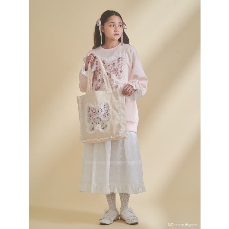 Dream Garden-tulip ribbon lace tote | merry jenny | 詳細画像13 