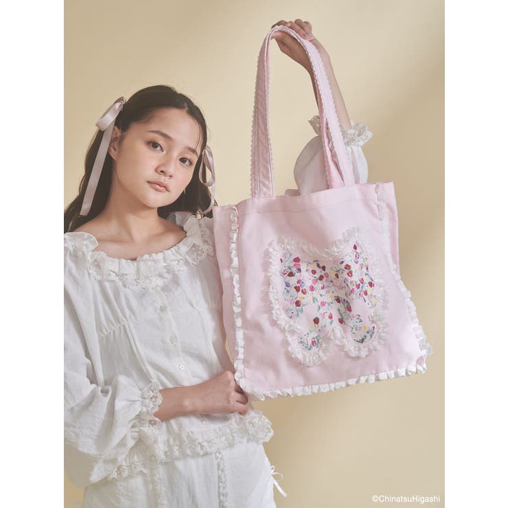 Dream Garden-tulip ribbon lace tote | merry jenny | 詳細画像2 
