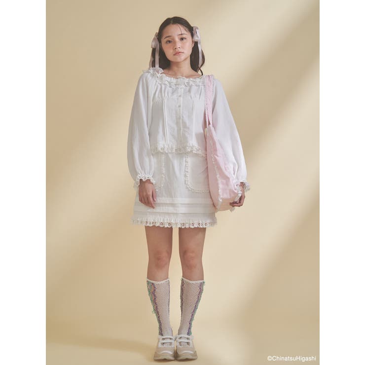 Dream Garden-tulip ribbon lace tote | merry jenny | 詳細画像7 