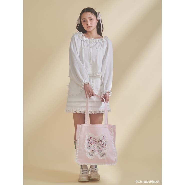 Dream Garden-tulip ribbon lace tote | merry jenny | 詳細画像8 