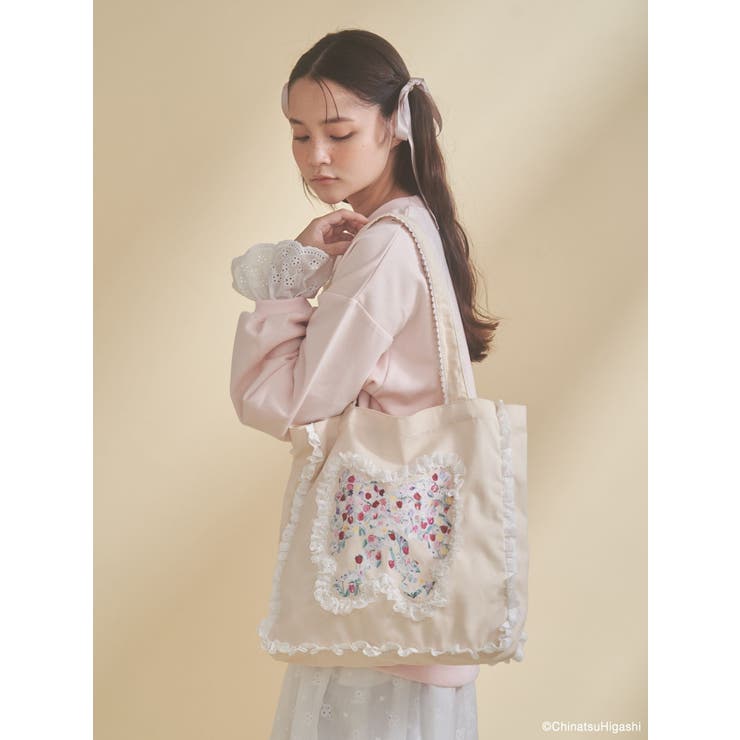 Dream Garden-tulip ribbon lace tote | merry jenny | 詳細画像9 
