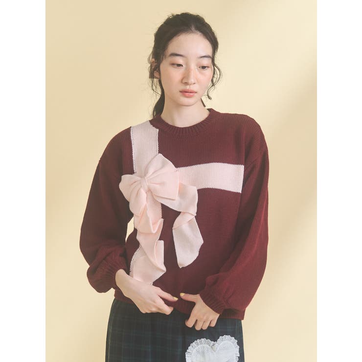 プレゼントリボンニット | merry jenny | 詳細画像7 