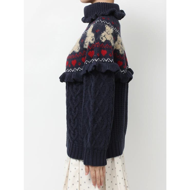 bear yoke knit tops[品番：MKSW0066283]｜merry jenny（メリージェ二