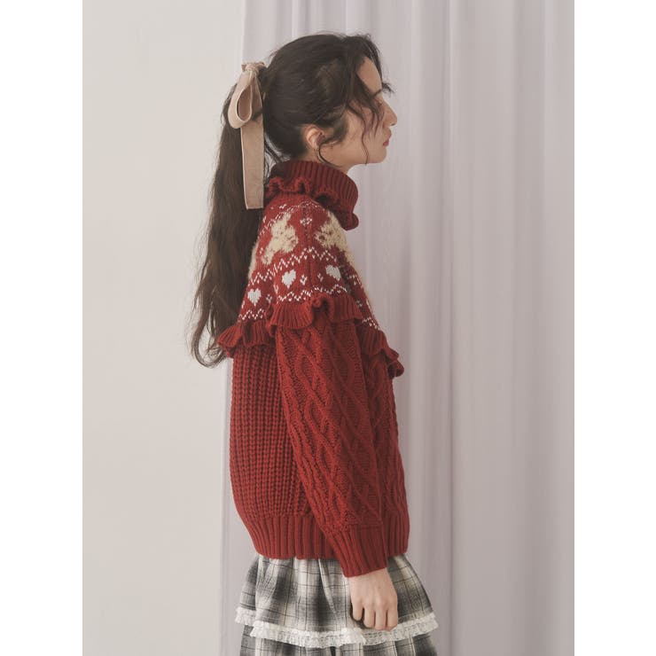 bear yoke knit tops[品番：MKSW0066283]｜merry jenny（メリージェ二