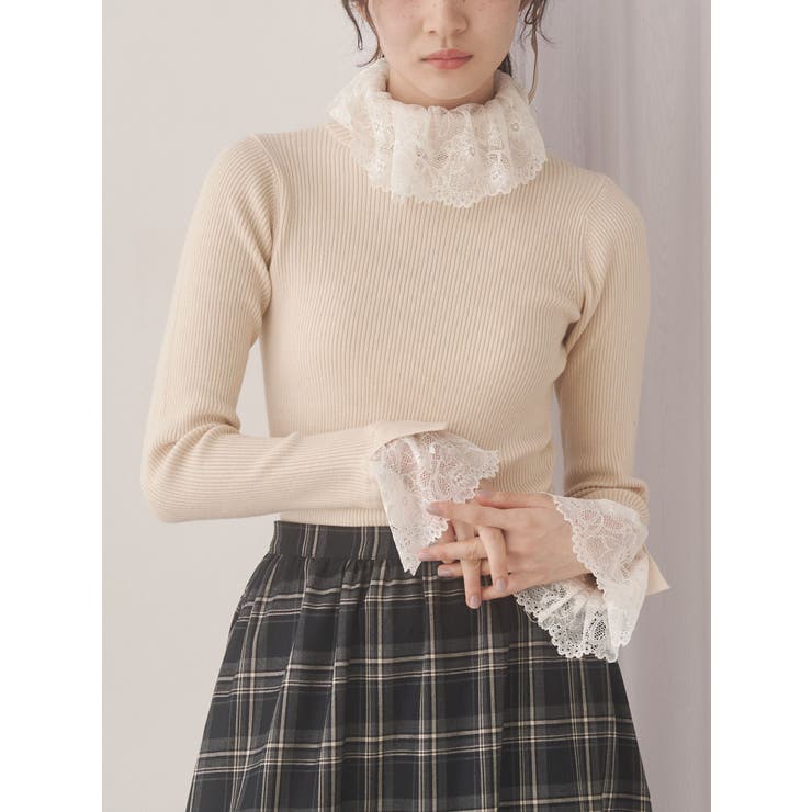 レースリブニット | merry jenny | 詳細画像1 