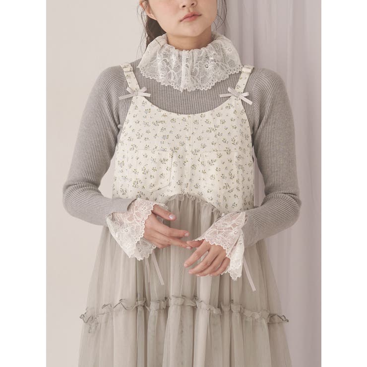 グレー | レースリブニット | merry jenny