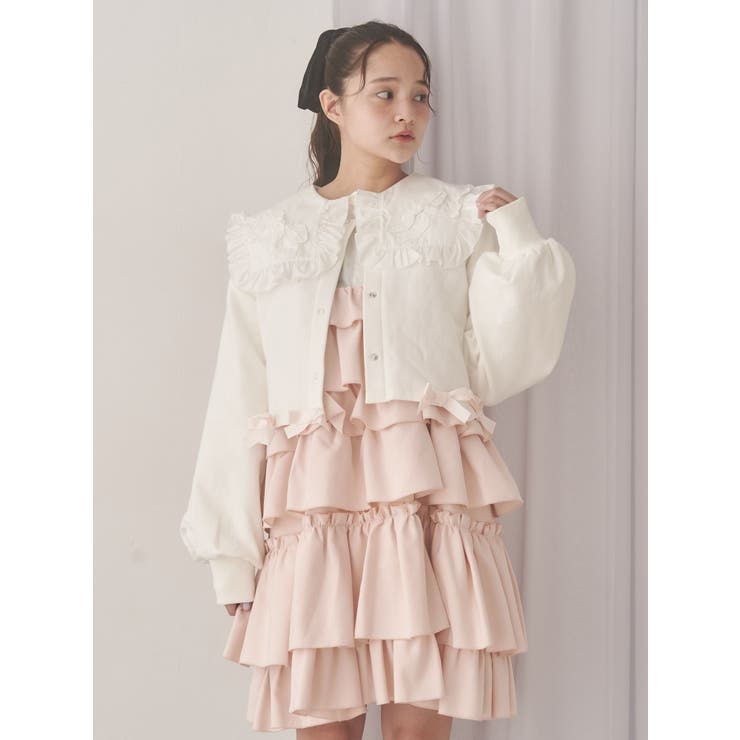 リボンたっぷりスナップカーディガン | merry jenny | 詳細画像3 