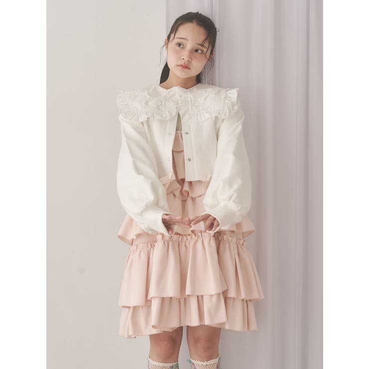 リボンたっぷりスナップカーディガン | merry jenny | 詳細画像4 