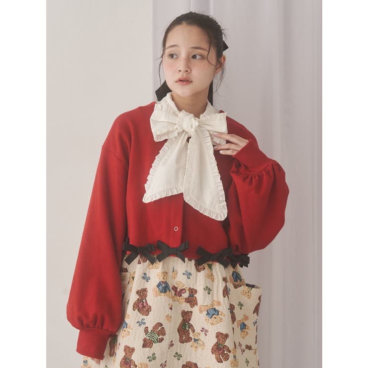 リボンたっぷりスナップカーディガン | merry jenny | 詳細画像9 