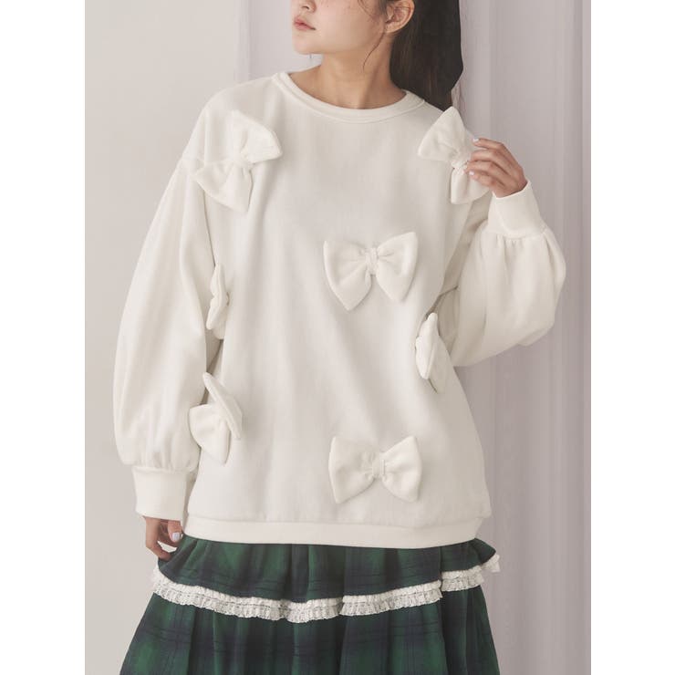 ぽんぽんリボンスウェット | merry jenny | 詳細画像1 