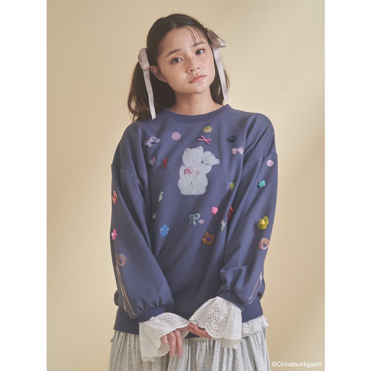 New Wave Sugar cat lace sweat | merry jenny | 詳細画像10 