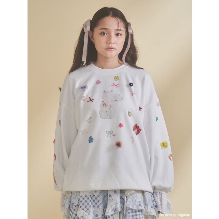 New Wave Sugar cat lace sweat | merry jenny | 詳細画像3 