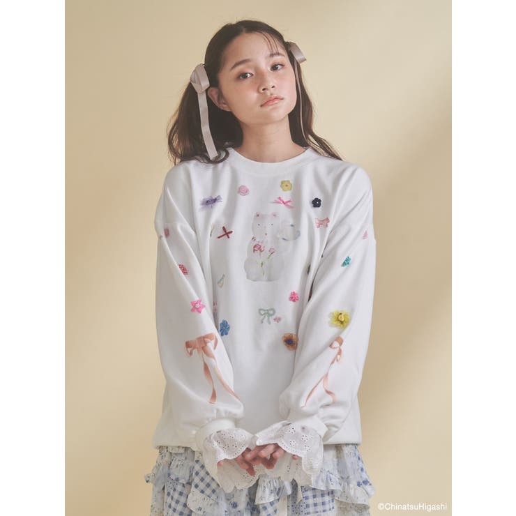 New Wave Sugar cat lace sweat | merry jenny | 詳細画像4 