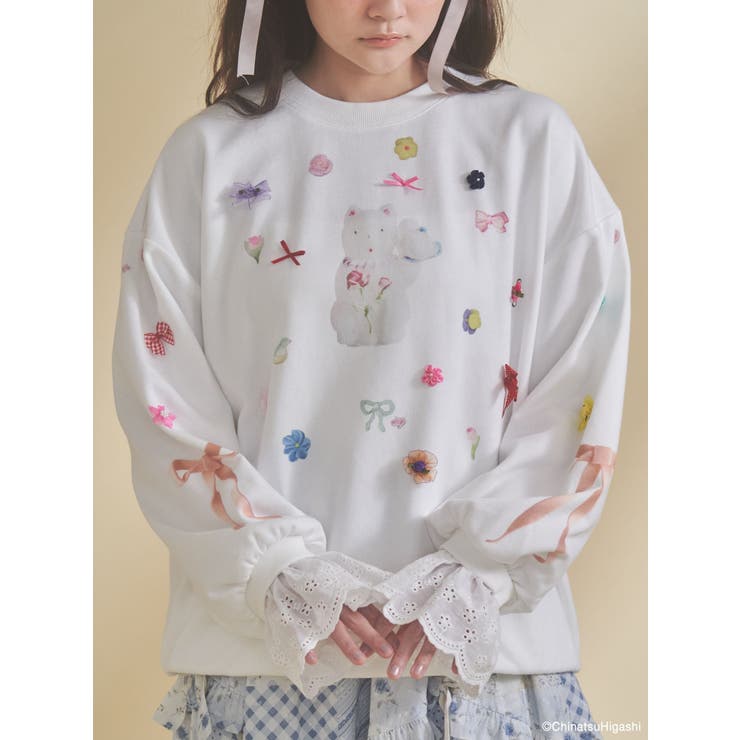 New Wave Sugar cat lace sweat | merry jenny | 詳細画像5 