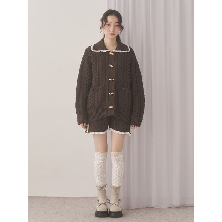 toggle button knit cardigan | merry jenny | 詳細画像15 