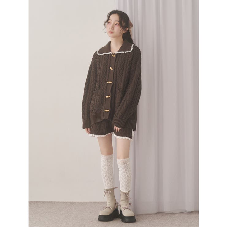 toggle button knit cardigan | merry jenny | 詳細画像16 