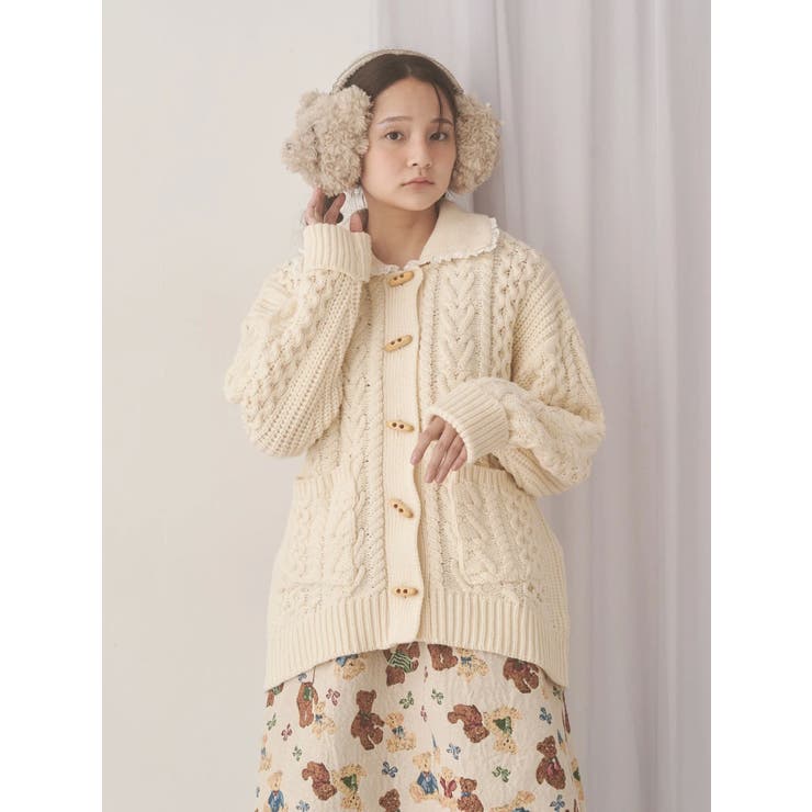 toggle button knit cardigan | merry jenny | 詳細画像17 