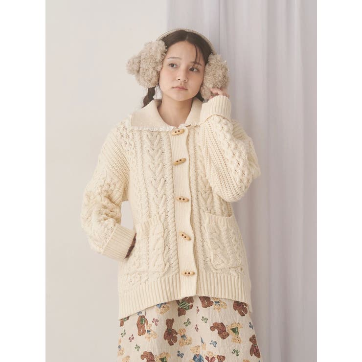 toggle button knit cardigan | merry jenny | 詳細画像18 