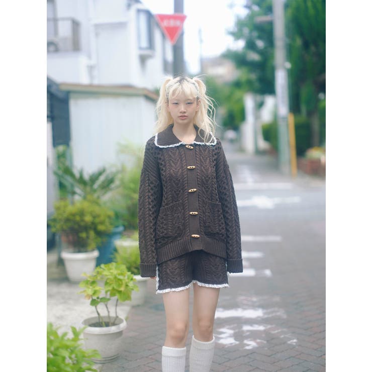 toggle button knit cardigan | merry jenny | 詳細画像2 