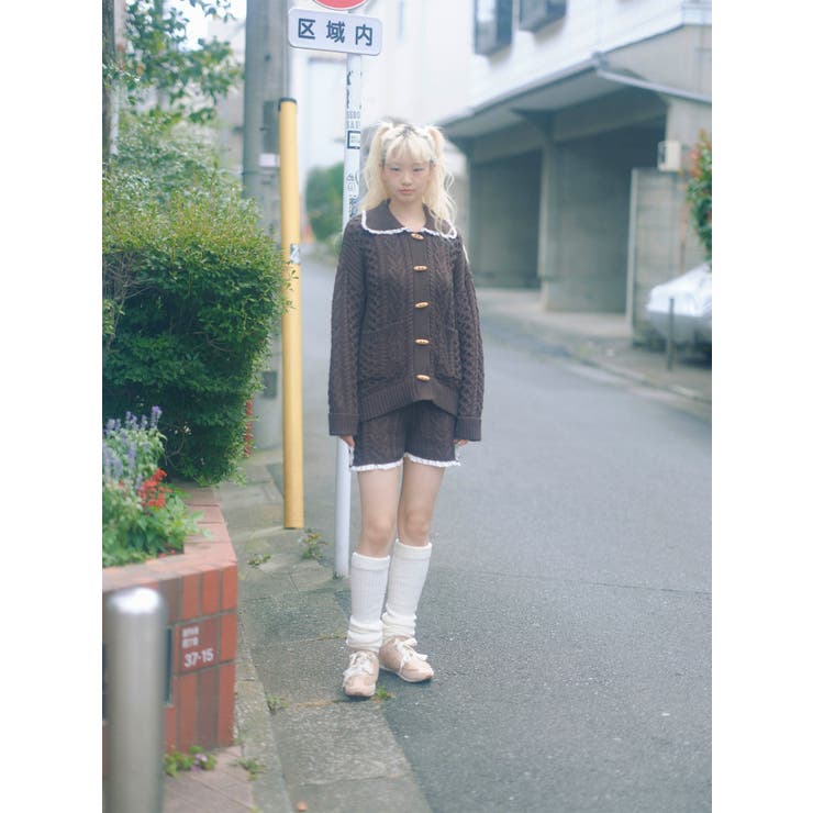 toggle button knit cardigan | merry jenny | 詳細画像4 