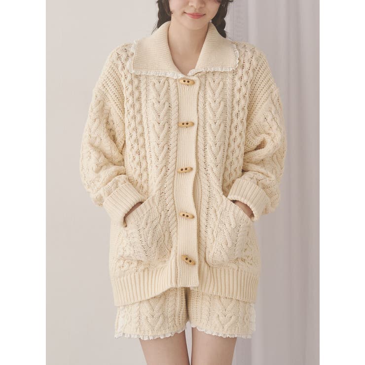 toggle button knit cardigan | merry jenny | 詳細画像6 
