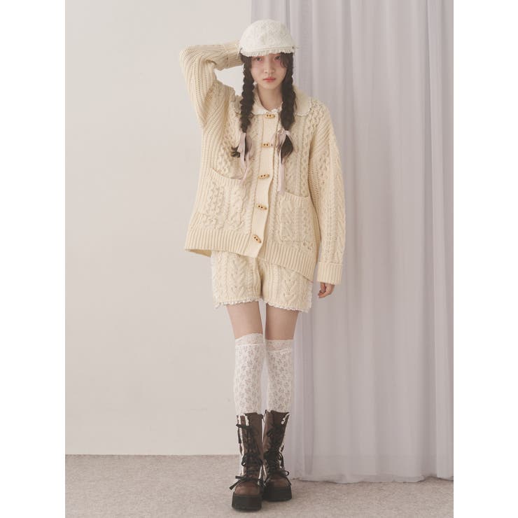 toggle button knit cardigan | merry jenny | 詳細画像8 