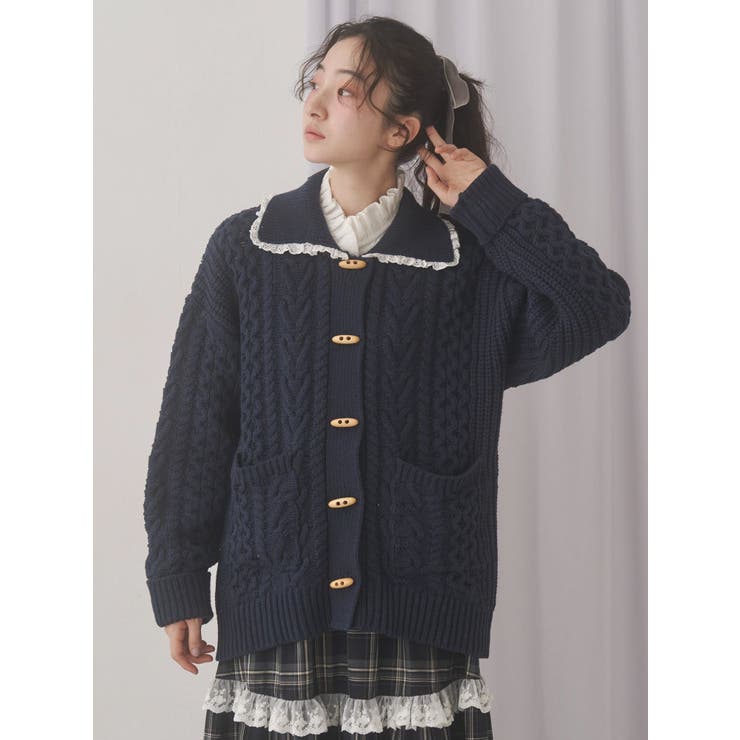 toggle button knit cardigan | merry jenny | 詳細画像9 