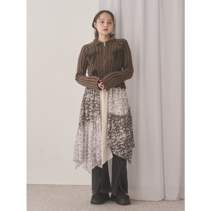 ribbon washed zip kinit | merry jenny | 詳細画像10 