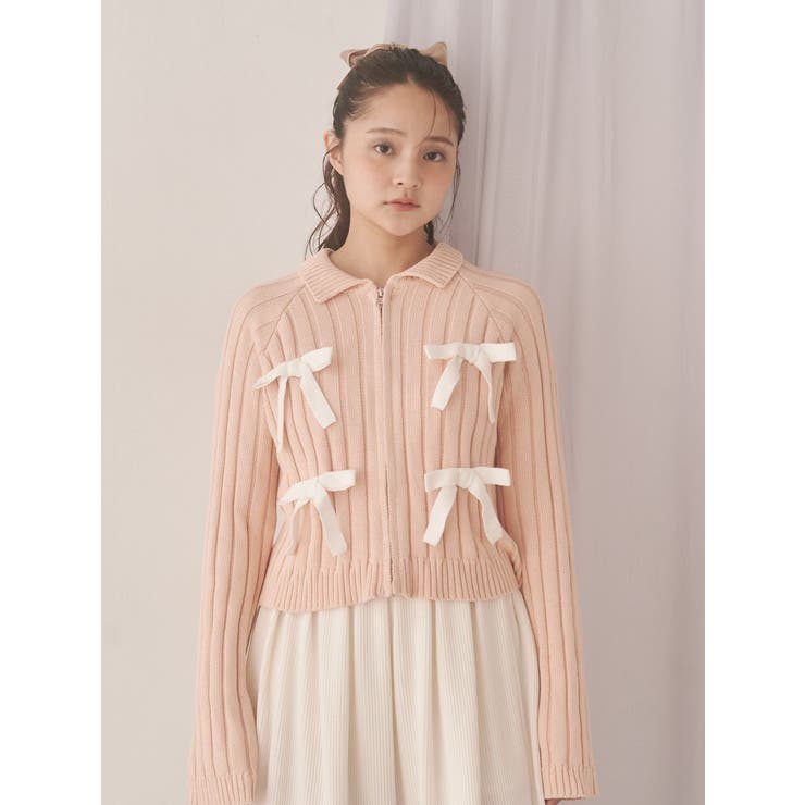 ribbon washed zip kinit | merry jenny | 詳細画像11 