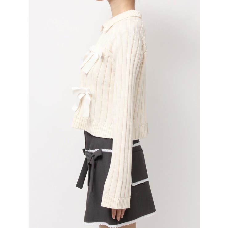 ribbon washed zip kinit | merry jenny | 詳細画像15 