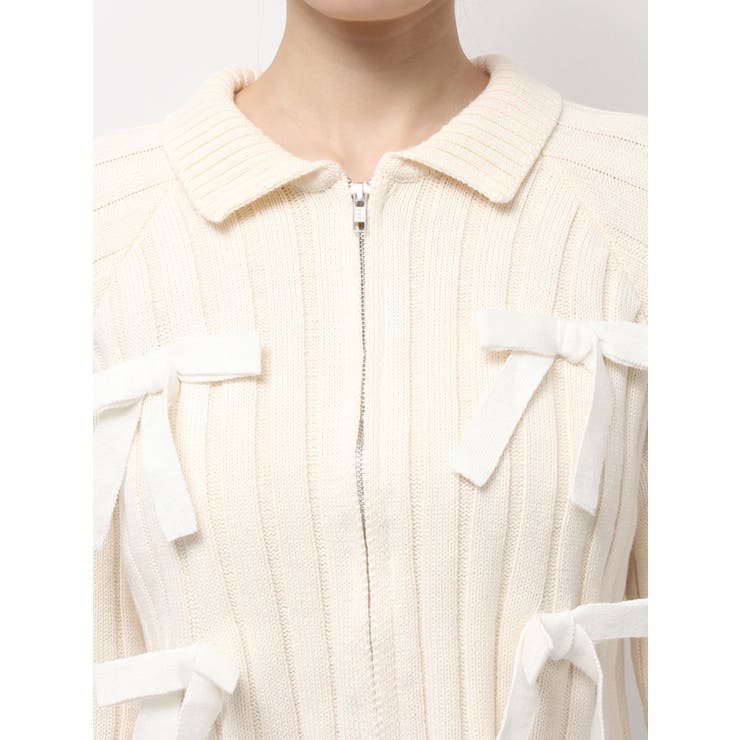 ribbon washed zip kinit | merry jenny | 詳細画像17 