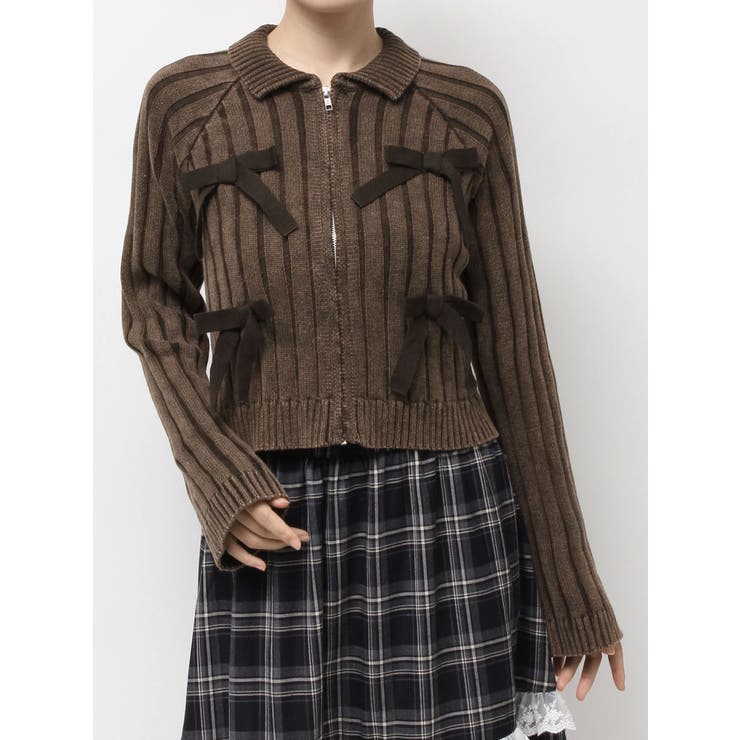 ribbon washed zip kinit | merry jenny | 詳細画像25 