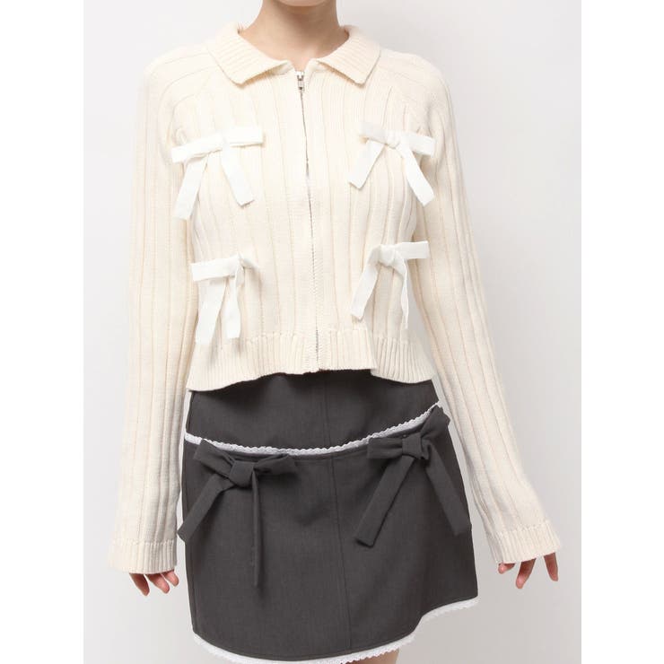 ribbon washed zip kinit | merry jenny | 詳細画像26 