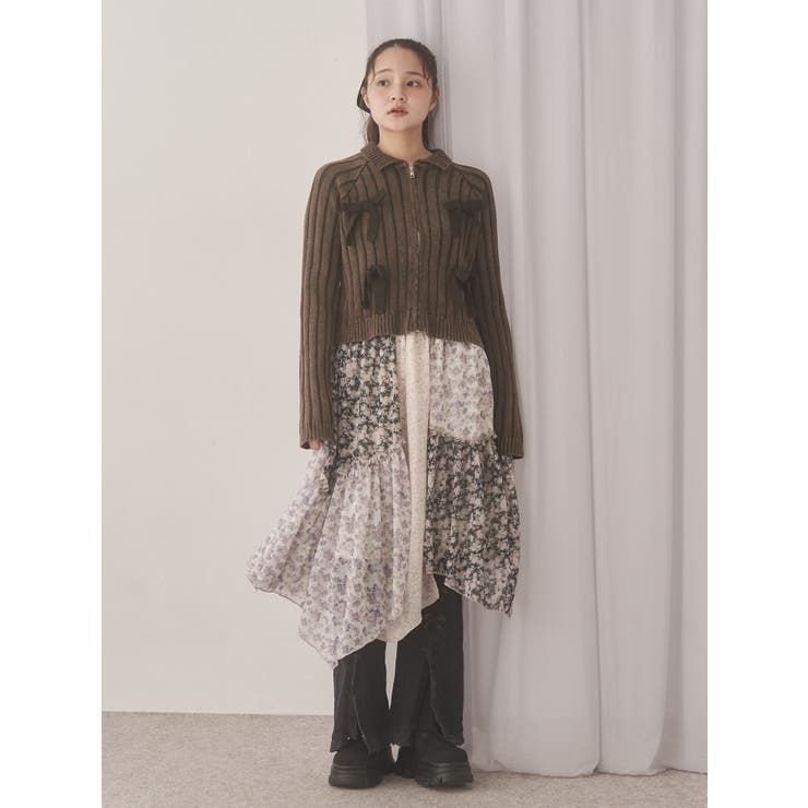 ribbon washed zip kinit | merry jenny | 詳細画像9 