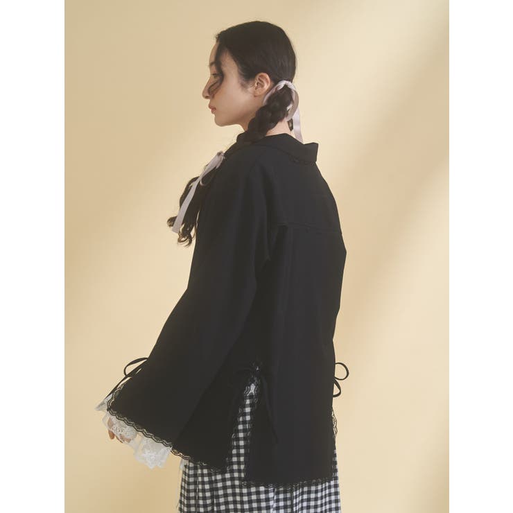 lace slit ribbon jacket | merry jenny | 詳細画像14 
