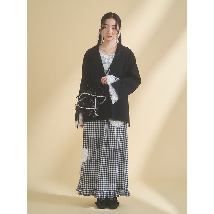 lace slit ribbon jacket | merry jenny | 詳細画像16 