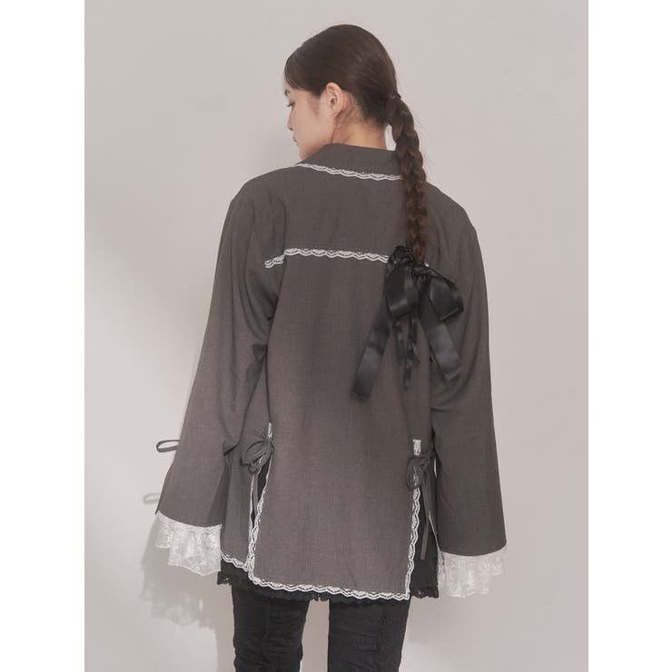 lace slit ribbon jacket | merry jenny | 詳細画像20 