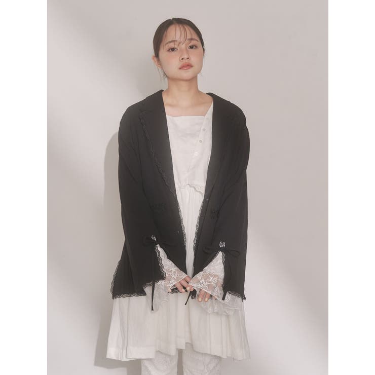lace slit ribbon jacket | merry jenny | 詳細画像21 
