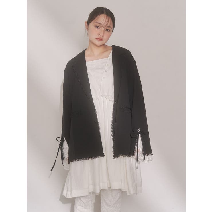 lace slit ribbon jacket | merry jenny | 詳細画像23 