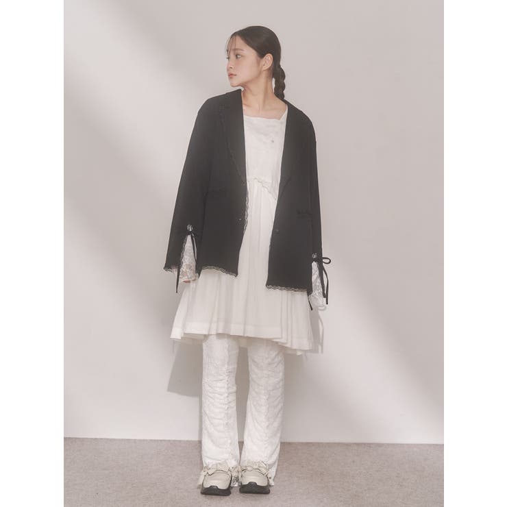 lace slit ribbon jacket | merry jenny | 詳細画像25 