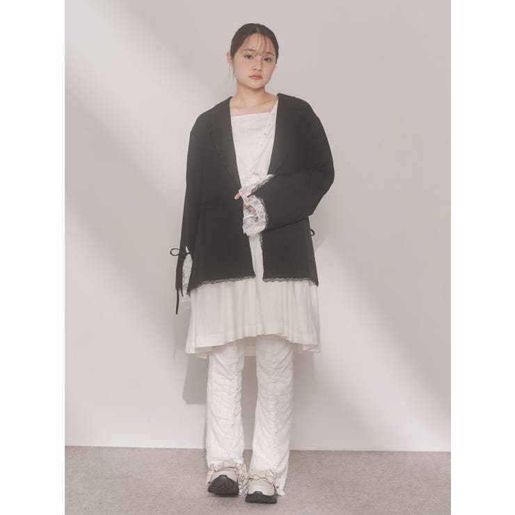 lace slit ribbon jacket | merry jenny | 詳細画像26 