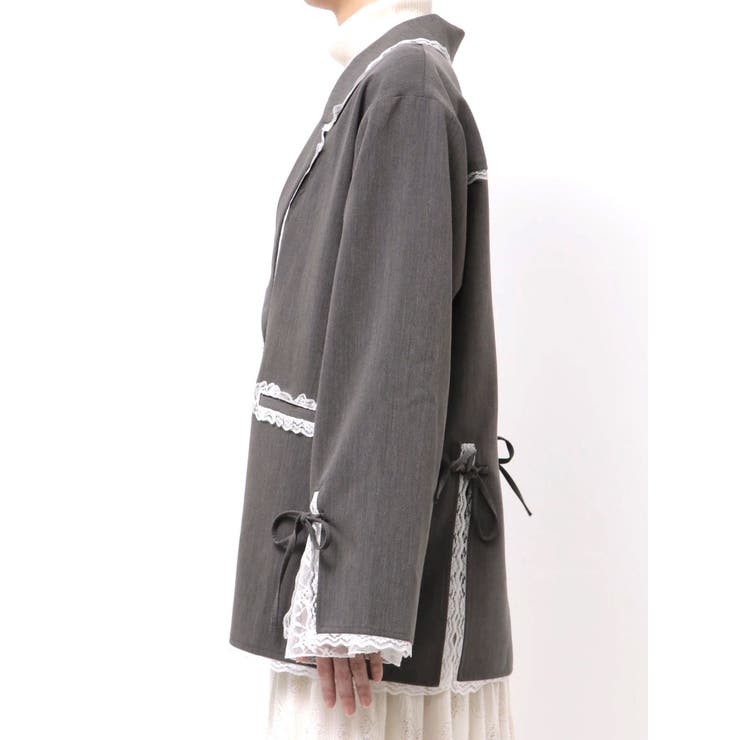 lace slit ribbon jacket | merry jenny | 詳細画像28 