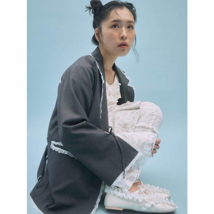 lace slit ribbon jacket | merry jenny | 詳細画像3 