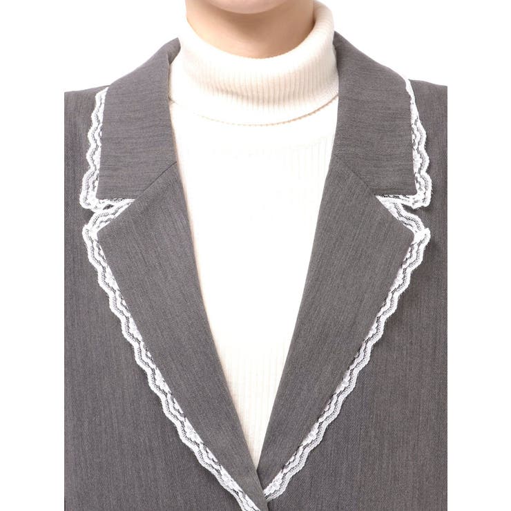 lace slit ribbon jacket | merry jenny | 詳細画像30 