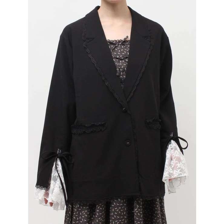 lace slit ribbon jacket | merry jenny | 詳細画像40 