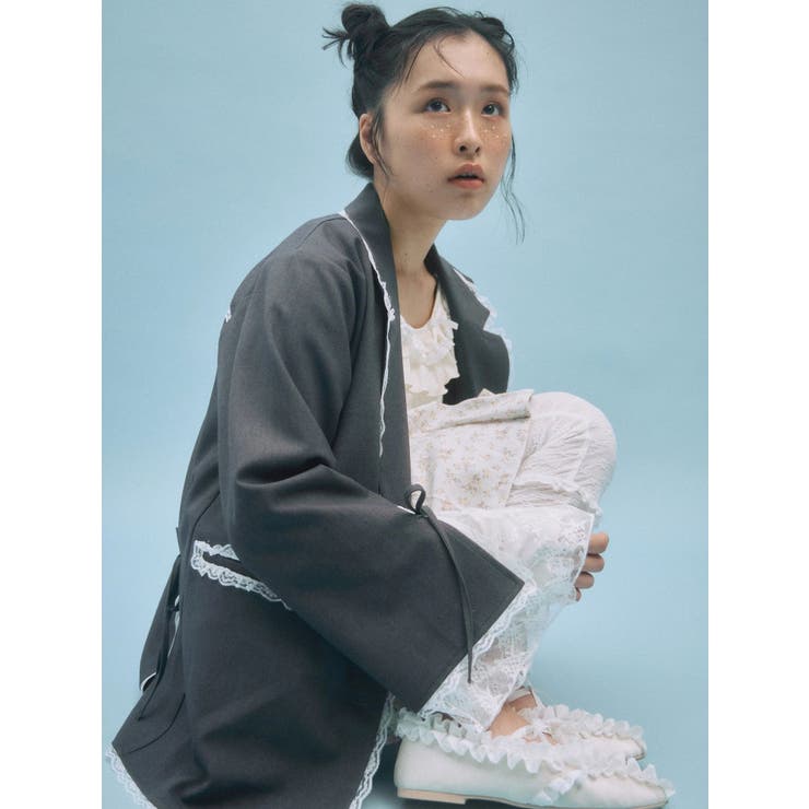 lace slit ribbon jacket | merry jenny | 詳細画像6 