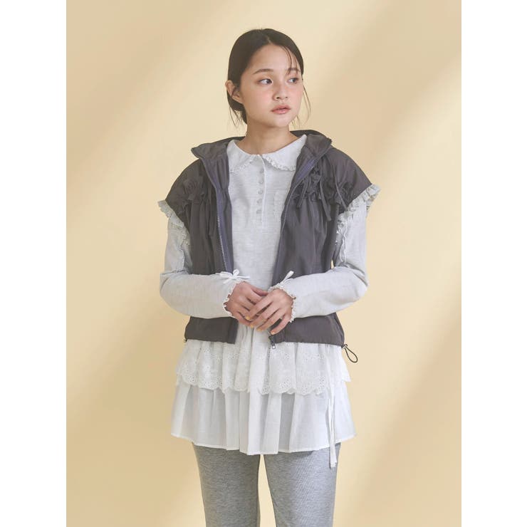 frill nylon jacket | merry jenny | 詳細画像13 